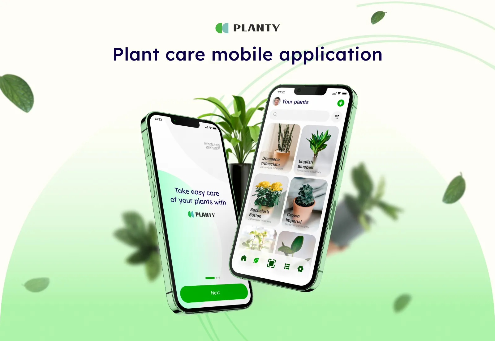 Planty App — брендинг і дизайн застосунку — кейс Kolir
